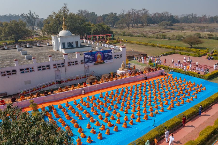 लुम्बिनीमा १५ देशका पाँच हजारको सहभागितामा ध्यान हुँदै