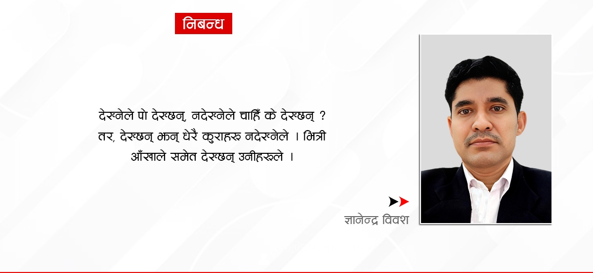 हेर्नुको अर्थ, देख्नुको अभिप्राय