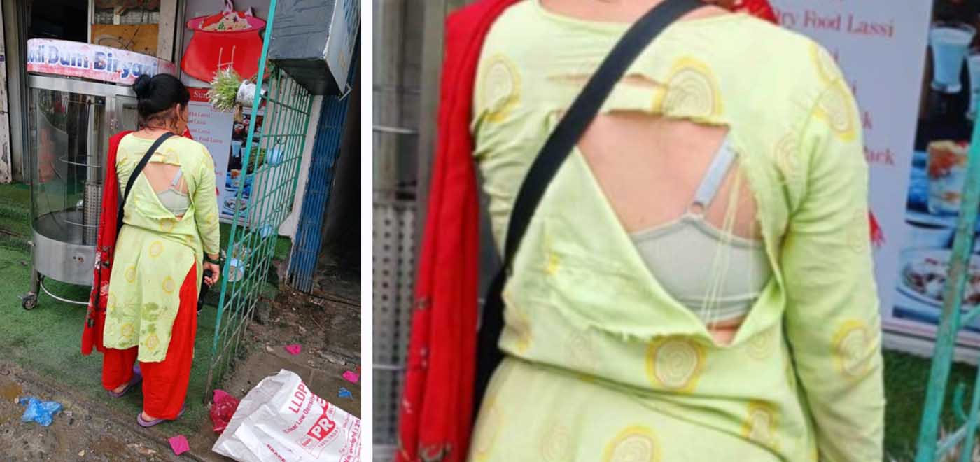 नगर प्रहरीले जब सडकमा व्यापार गर्नेको कपडा च्याते…