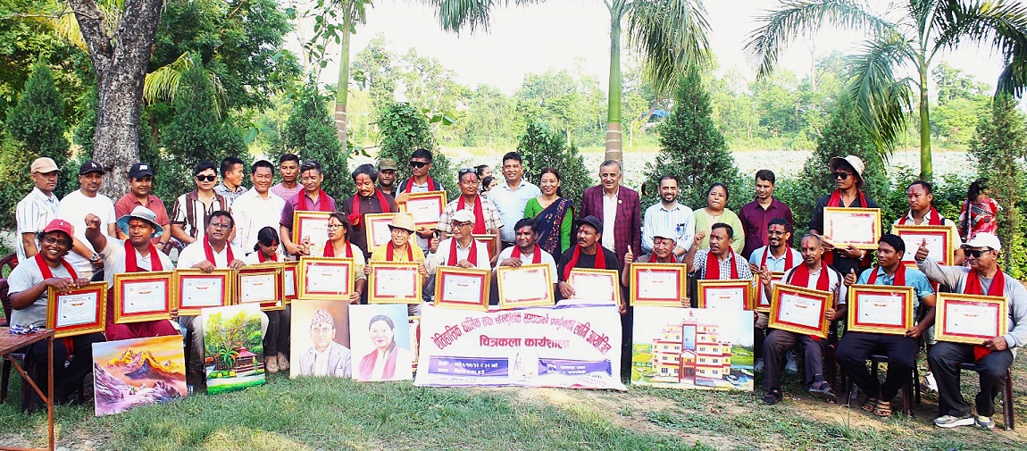 सकियो दानापुरमा चित्रकला कार्यशाला, पर्यटन प्रवर्द्धननमा सहयोग पुग्ने अपेक्षा