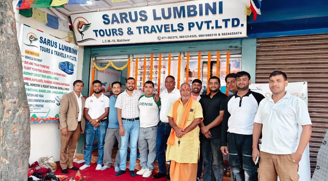लुम्बिनीमा सारस लुम्बिनी टुर्स एण्ड ट्राभल सञ्चालन