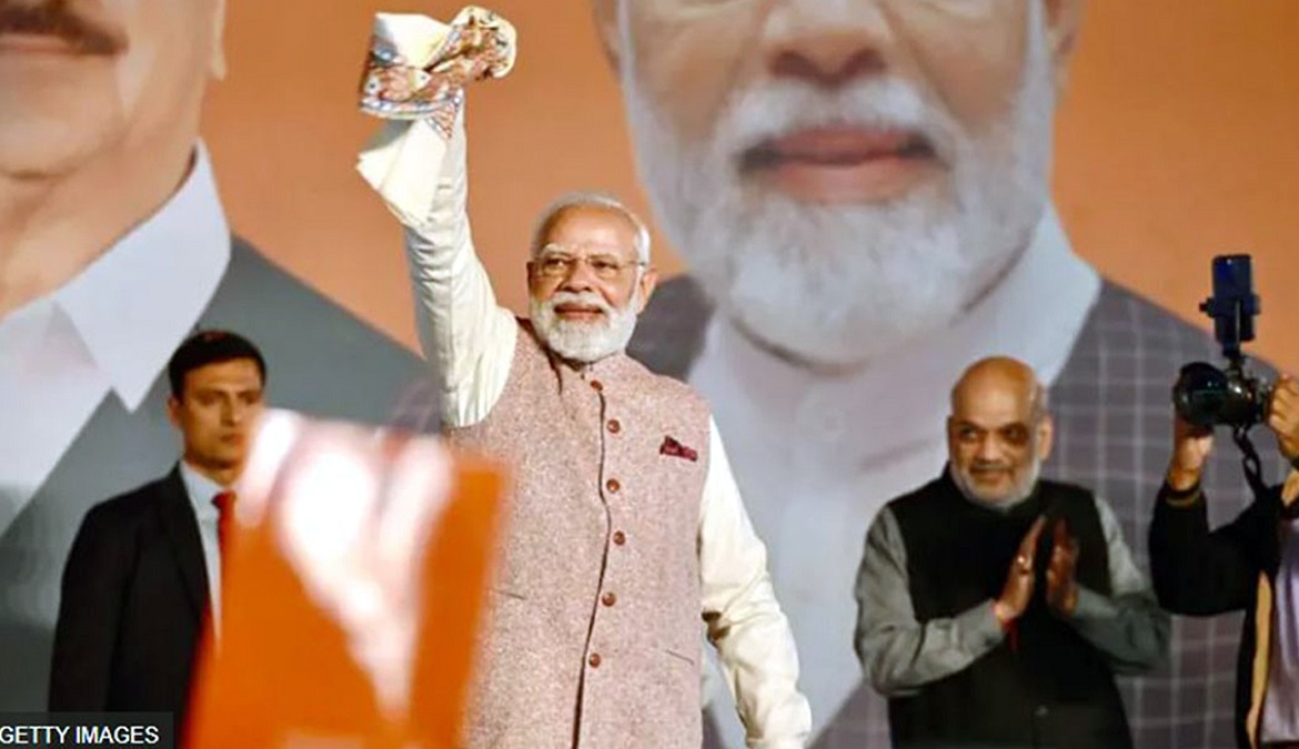 बिहार निर्वाचनः मोदी–नीतिश गठबन्धनलाई २०२ सिट, विपक्षी ३५ मै सीमित