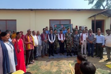 नेपाली सेनाद्वारा नवनिर्मित विद्यालय भवन समुदायमा हस्तान्तरण
