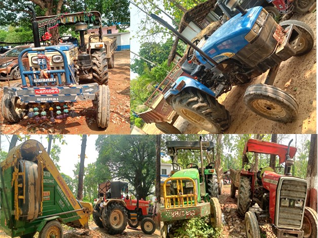अवैधरूपमा माटो उत्खनन् र ओसारपसारमा संलग्न ५ ट्याक्टर र लोडर नियन्त्रणमा