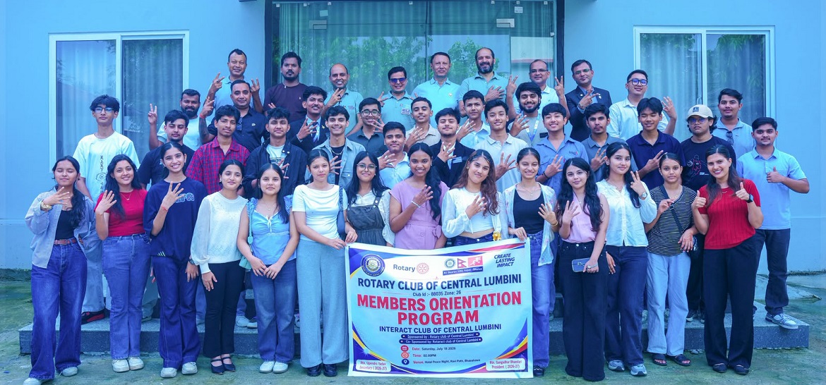 ‘इन्टर्याक्ट क्लब अफ सेन्ट्रल लुम्बिनी’ गठन, चार्टर सदस्यहरूलाई अभिमुखीकरण